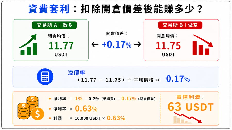 資費套利：扣除開倉價差後能賺多少？