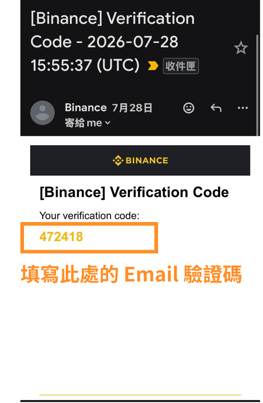 填寫此處的 Email 驗證碼